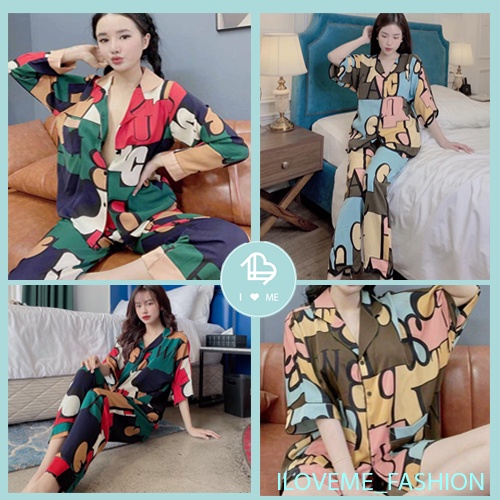 Pijama đồ ngủ nữ - Đồ bộ nữ - Chất mango loại 1 cao cấp (mẫu lập thể)