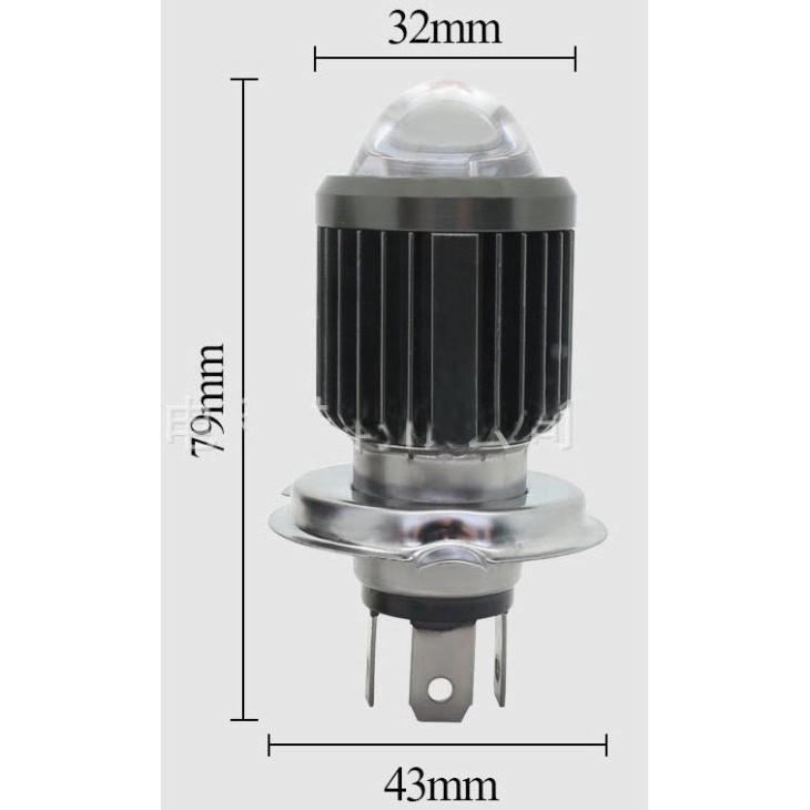 BÓNG LED H4 TÍCH HỢP BI CẦU MINI CÓ COS-PHA ( GIÁ 1 BÓNG)