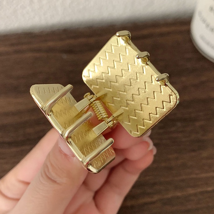 Kẹp Tóc Đuôi Ngựa Cỡ Nhỏ Họa Tiết Caro Phong Cách Hàn Quốc Thời Trang Cho Nữ