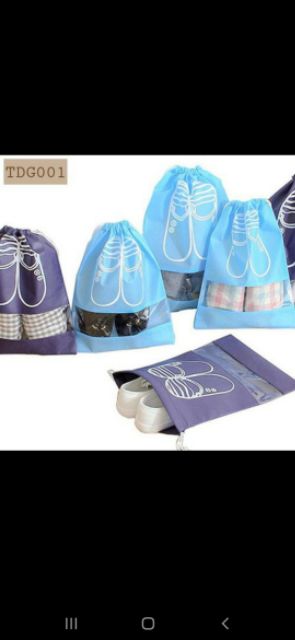 Túi vải đựng giày dép du lịch dây rút size lớn, đồ gia dụng thông minh, tiện ích