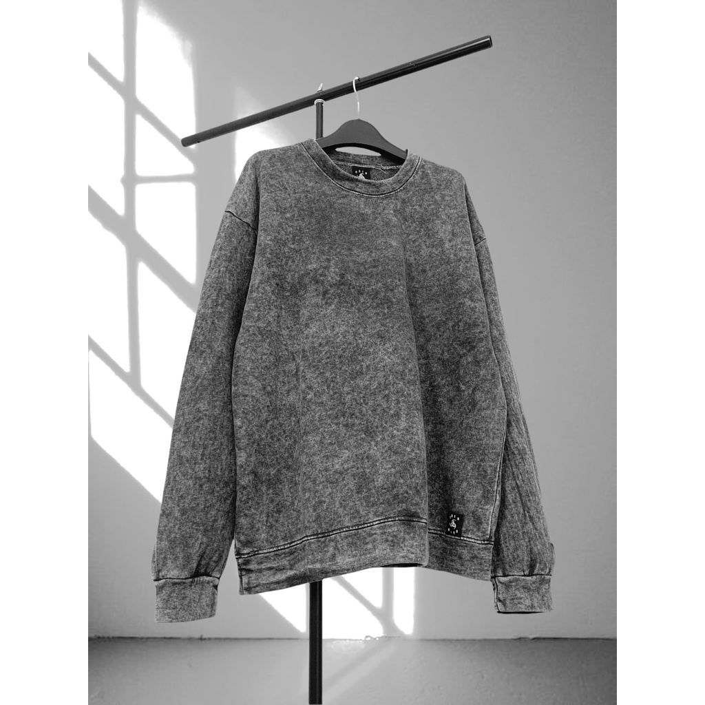 Áo Sweater Oversize Odin Acid, Áo nỉ dài tay Wash Unisex ODIN CLOTHING