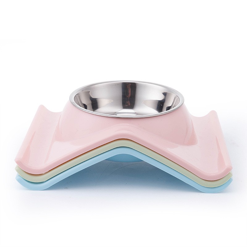 Bát Ăn Cho Chó Mèo Có Bát Thép Không Rỉ – Mã BABS91