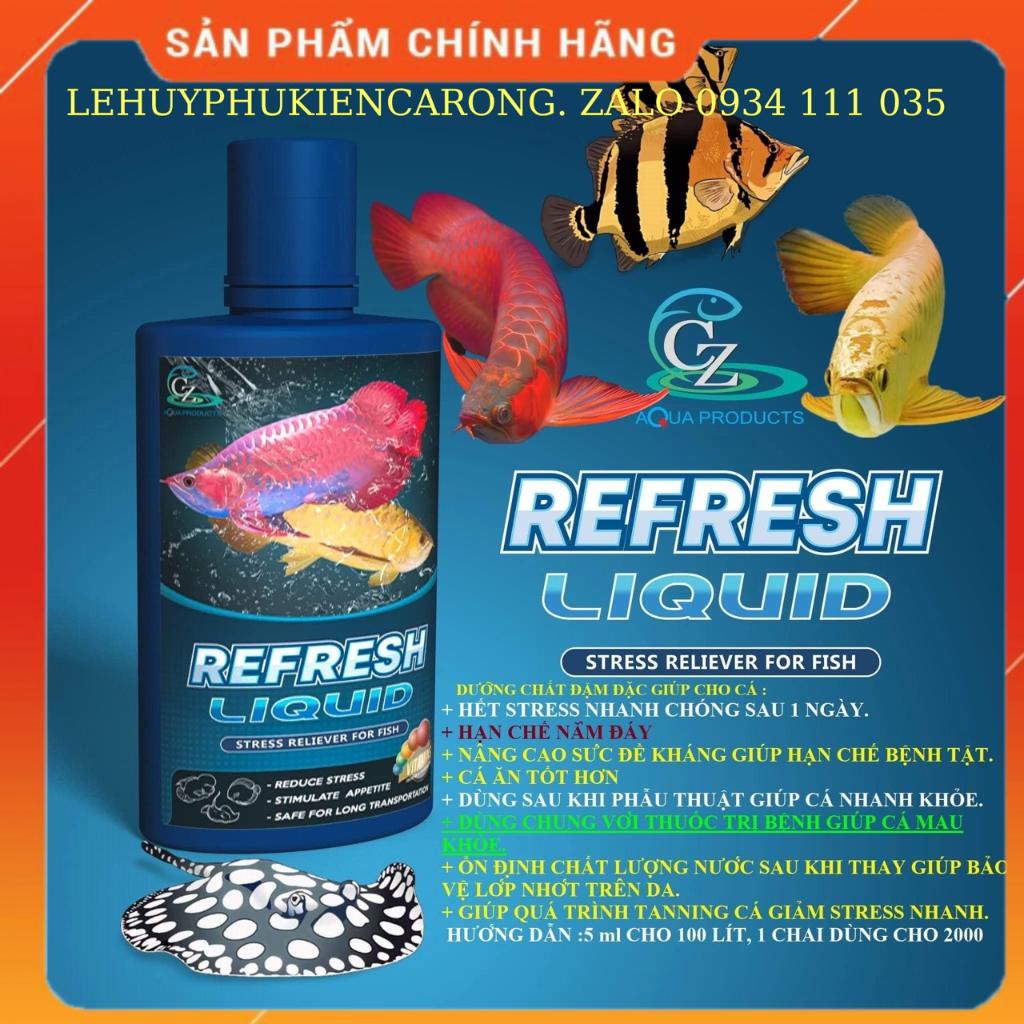 REFRESH LIQUID Dưỡng Chất Đậm Đặc Giúp Cá Khỏe, Giảm Stress Nhanh, Tăng Sức Đề Kháng, Ngăn Ngừa Bệnh Tật Chai 100ml