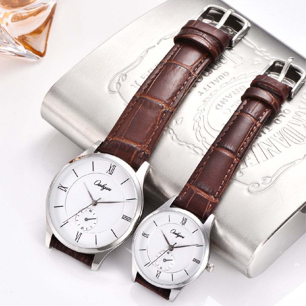 Đồng hồ Onlyou Nam 8891GA Dây da 38mm