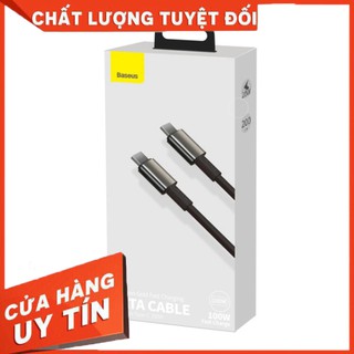 Dây cáp sạc nhanh Baseus cho Xiaomi Redmi Note 8 MacBook iPad Pro đầu USB C sang USB Type C tốc độ nhanh 4.0 PD 100W