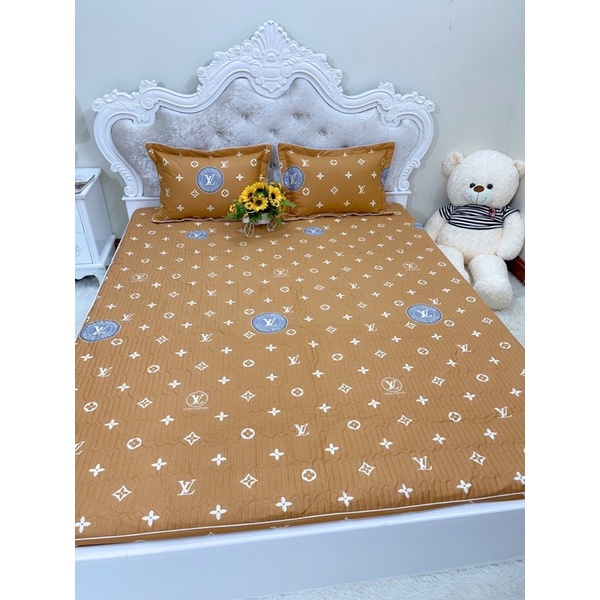 Bộ ga gối bo chun cotton 100% thoáng mát , thấm hút mồ hôi tốt hàng loại 1 dày dặn