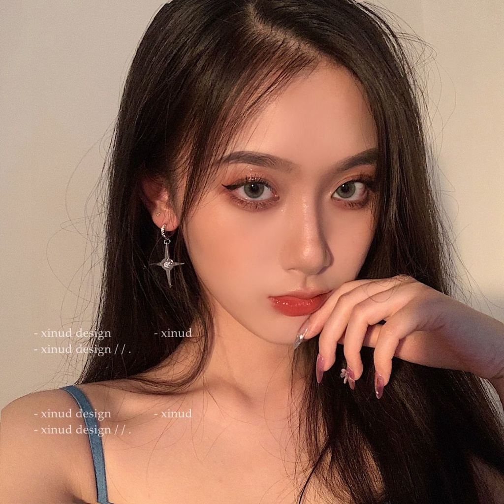 Bông Tai Hình Ngôi Sao Đính Đá Thời Trang Cho Nữ