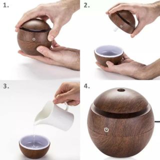 Máy khuếch tán tinh dầu gỗ tròn