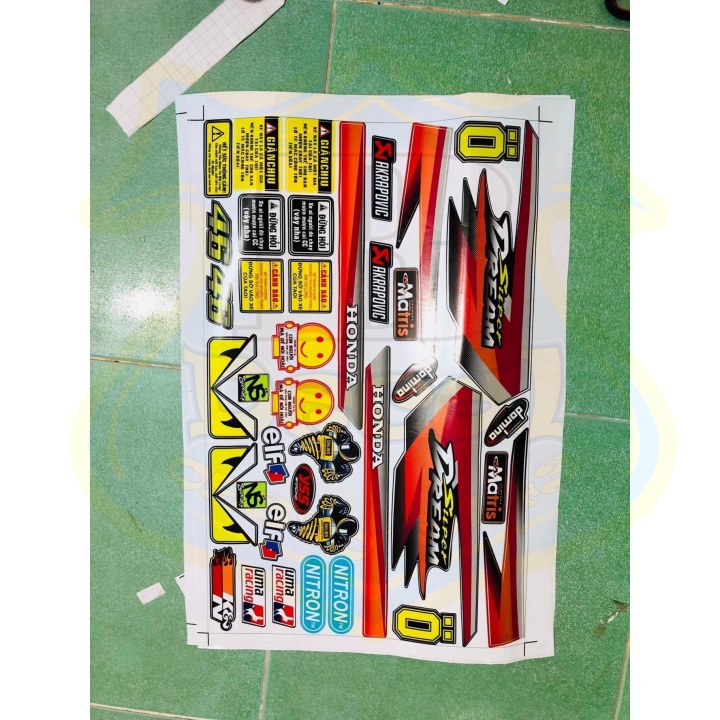 ( Quí khách vui lòng mang ra tiệm cho thợ dán ) Tem DREAM ĐỎ CAM