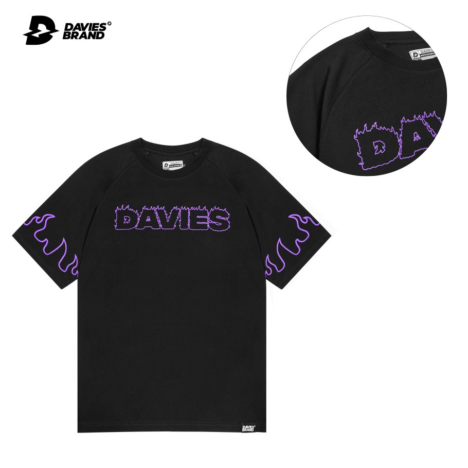 Áo thun nam tay ngắn cổ tròn màu đen Violet Flame Davies | BigBuy360 - bigbuy360.vn