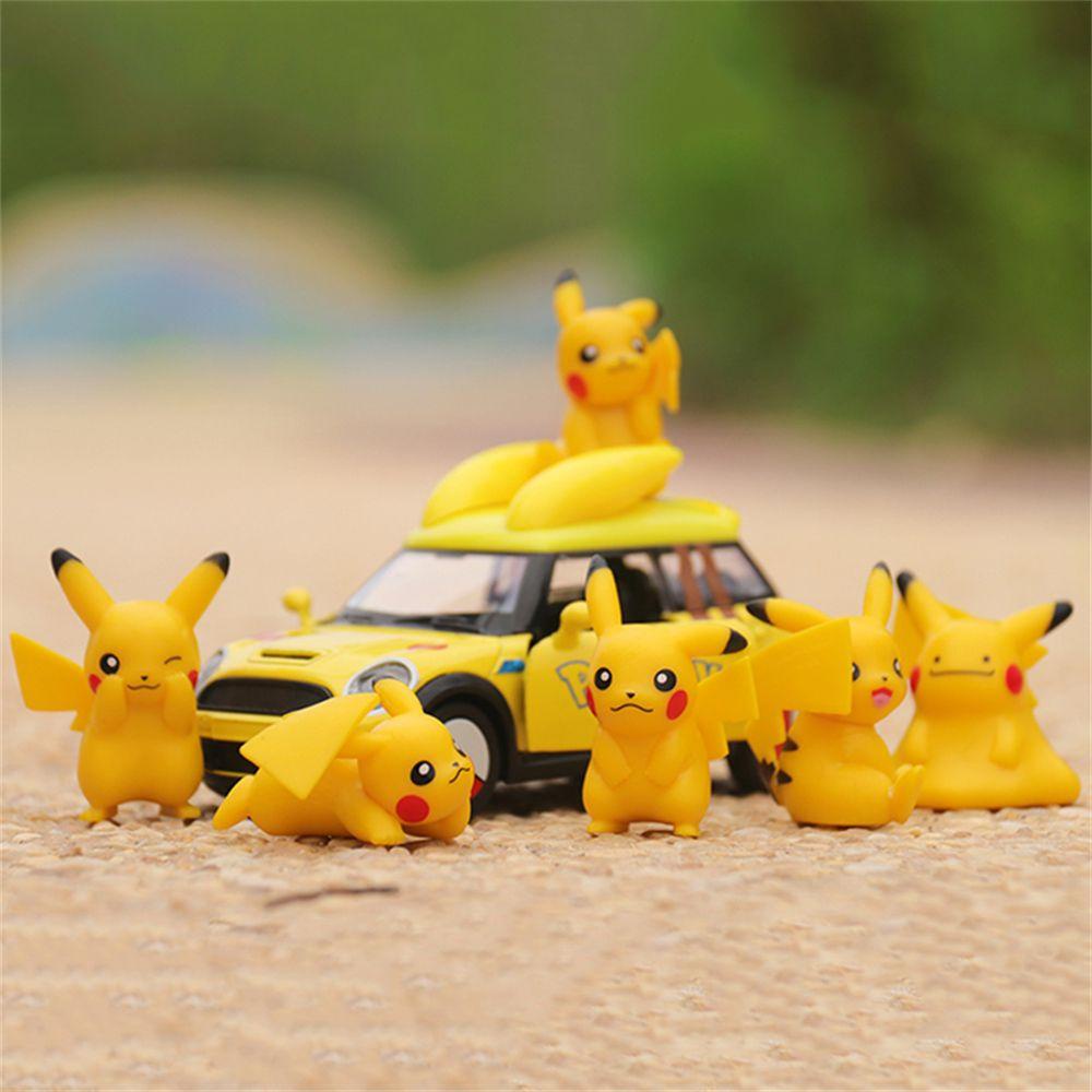 Set 10 Mô Hình Đồ Chơi Nhân Vật Pikachu Trang Trí Bánh Kem