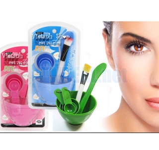 Bộ chén cọ đắp mặt nạ 6 món