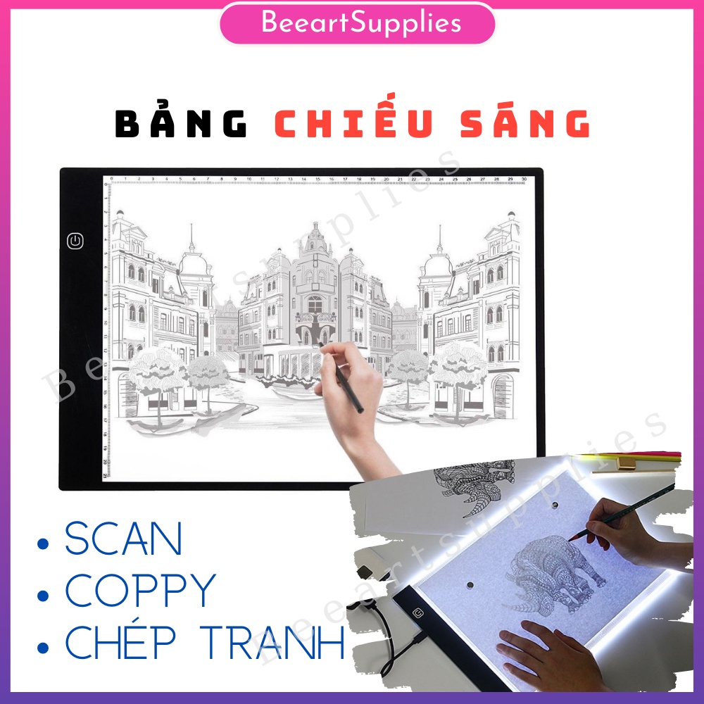 Bảng hắt sáng 3 cấp độ A3 A4 A5 trong suốt điều chỉnh độ sáng bảo vệ mắt chất lượng tốt