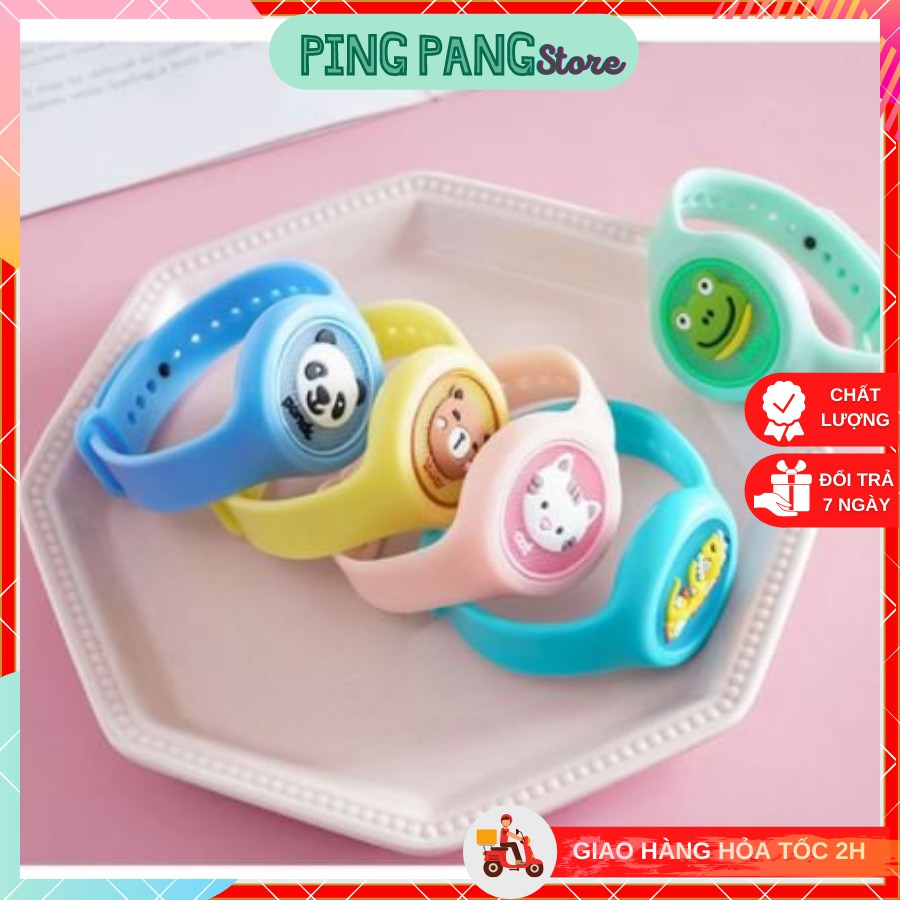 Đồng hồ đeo tay chống muỗi cho bé, đồng hồ Silicon tinh dầu chống muỗi có đèn phát sáng, an toàn cho bé
