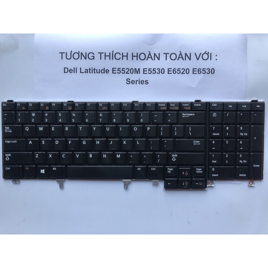 Bàn Phím Laptop Dell Latitude E5520M E5530 E6520 E6530 Series Hàng Mới 100% Bảo Hành 12 Tháng Toàn Quốc