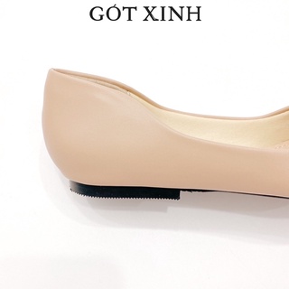 Giày búp bê nữ GÓT XINH B2 da mờ đế bệt