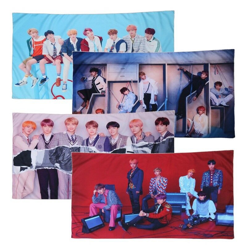 Thảm treo tường trang trí hình thành viên nhóm nhạc KPOP BTS LOVE YOURSELF 100*50cm