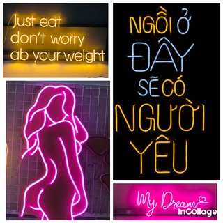 Đèn Led Neon hình chữ trang trí (nhận làm theo yêu cầu)