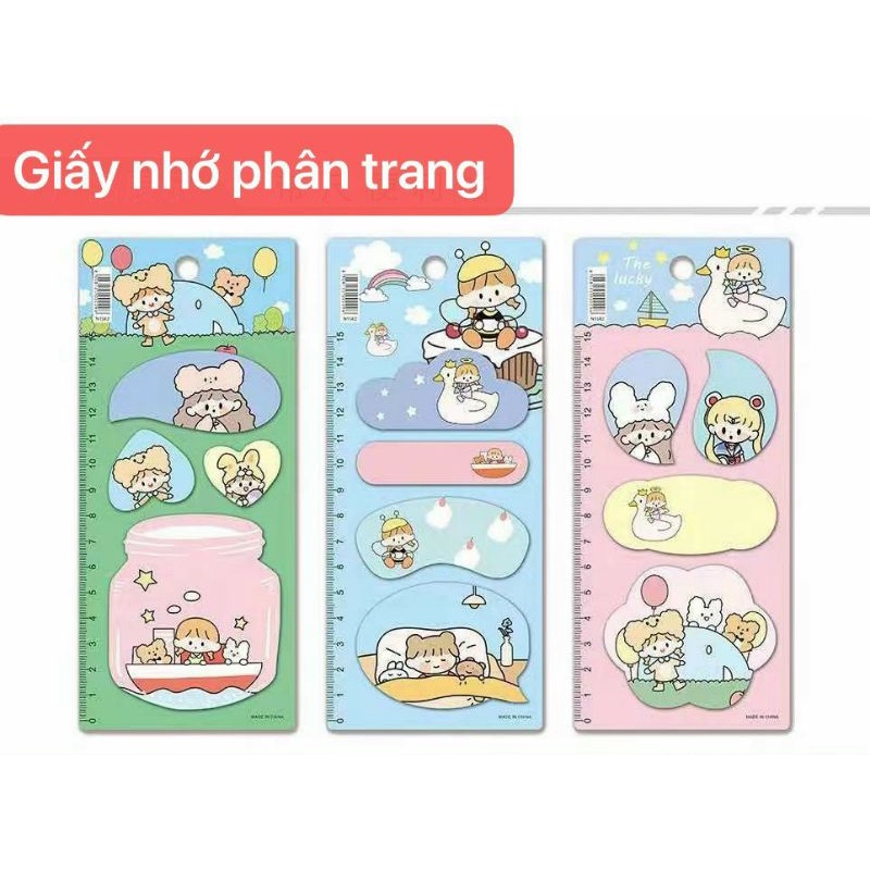 Giấy note nhớ ghi chú cute trơn dán hình động vật dễ thương vintage nhiều màu cho bé học sinh