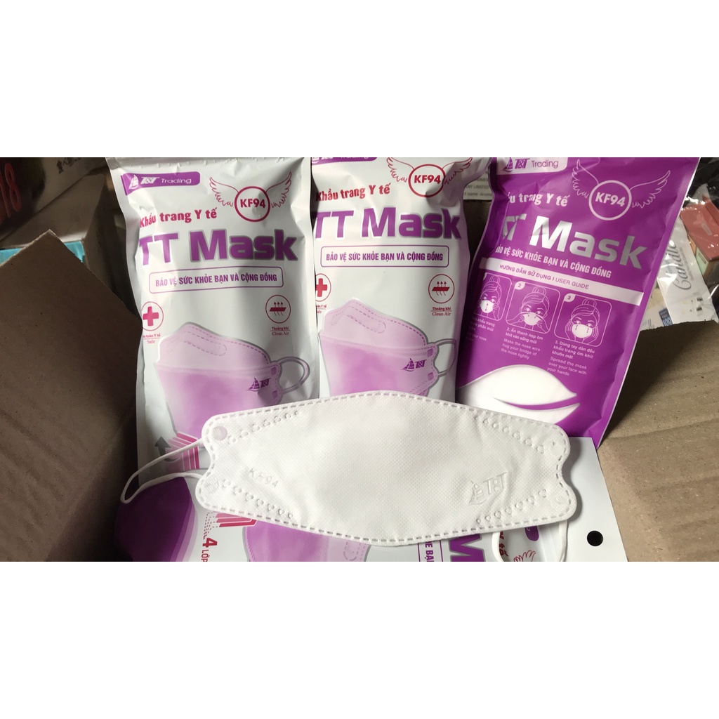 [Người lớn &amp; Trẻ em] Khẩu Trang Kháng Khuẩn 4D KF94 Chống Bụi Mịn, Đạt Chuẩn Hàn Quốc