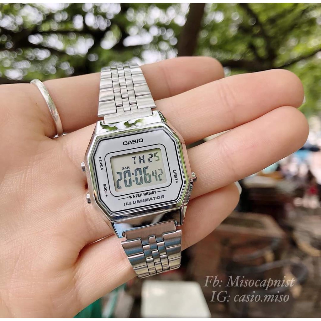 Đồng hồ nữ Casio LA680WA-1BDF dây đeo thép không gỉ cổ điển , sang trọng , đẳng cấp-ME_WATCH