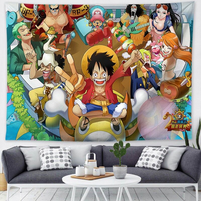 Thảm treo tường trang trí phòng ngủ hình anime One Piece