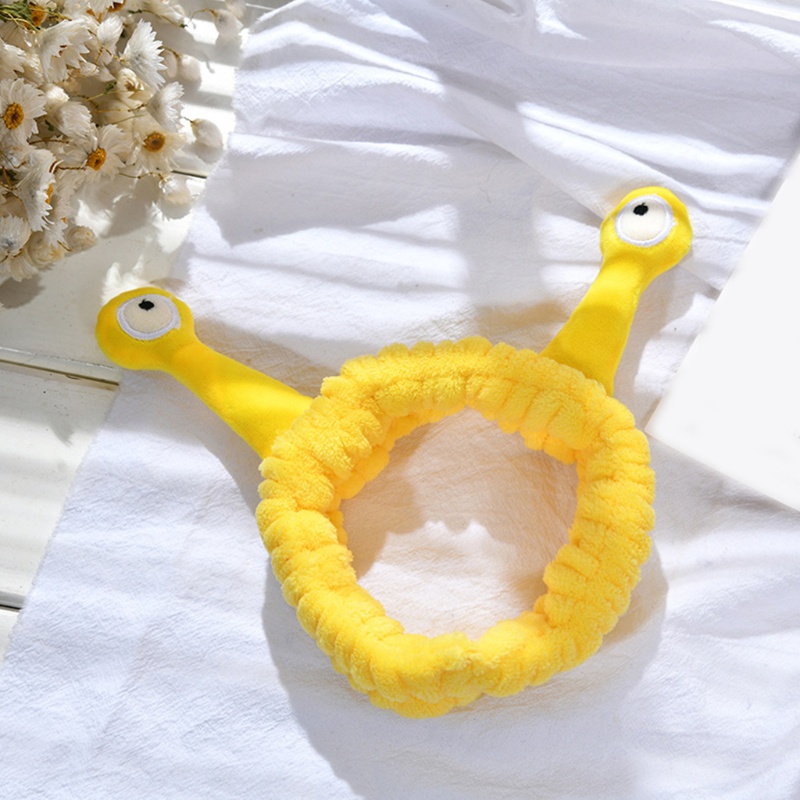 Băng Đô Cài Tóc Bằng Vải Bông Họa Tiết Ốc Sên Hoạt Hình Đội Rửa Mặt Cho Nữ