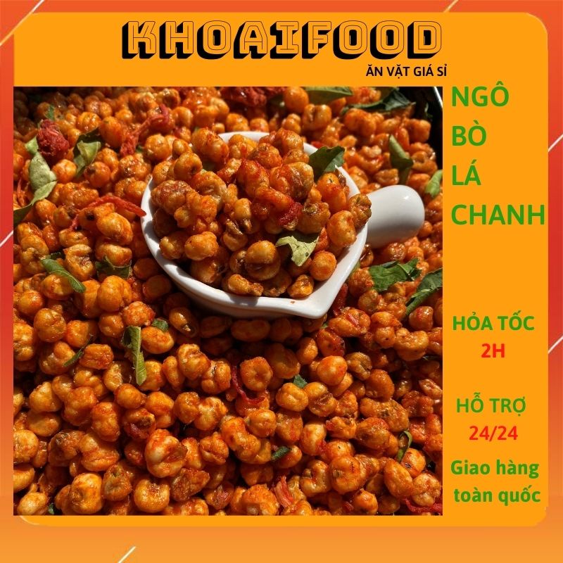Bắp rim khô lá chanh - ngô cay giòn rum vị đặc biệt túi 500g