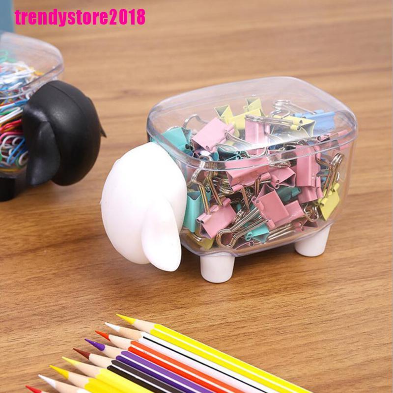 Hộp đựng tăm xỉa răng để bàn trong suốt hình chú cừu dễ thương