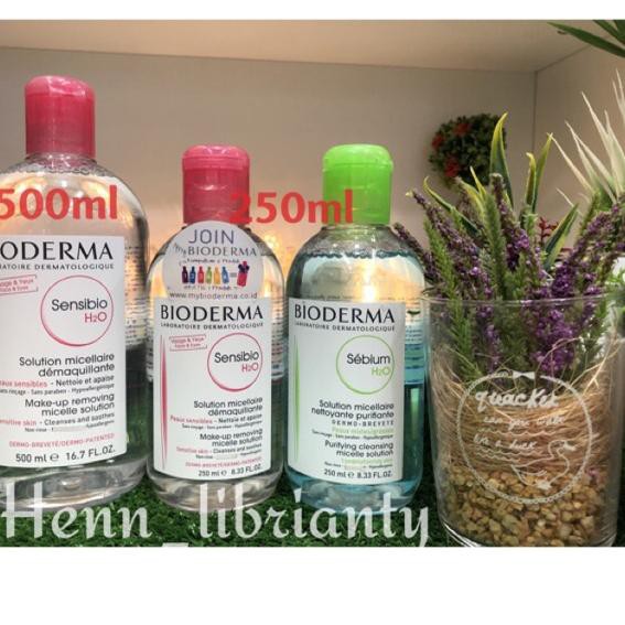 Bioderma (Hàng Mới Về) Sữa Rửa Mặt Sensibio / Sebium / Hydrabio H2O 250 ml & 500 ml 100% Chính Hãng