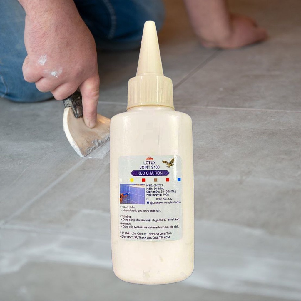 Keo chà ron, sơn chỉ gạch, chống thấm, chống bụi bẩn, nấm mốc. 6 màu - Watix Chà Ron