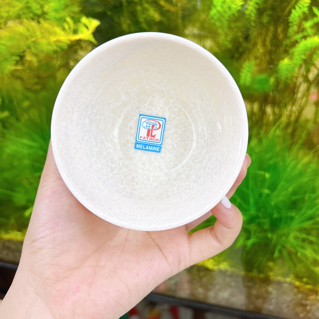 Chén nhỏ (CO09) nhựa Melamine Vân Đá Trắng - Chén chè nhỏ size Ø9 x 5 cm nhựa Melamine Fataco (CO09)