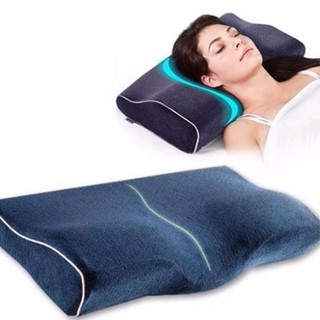 Gối cao su ngủ nhanh Nhật Bản Memory Pillow, hỗ trợ điều trị mất ngủ, điều chỉnh đốt sống cổ.