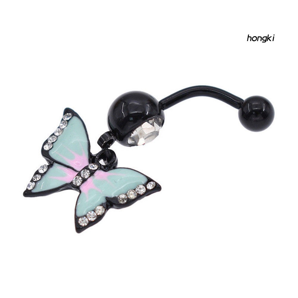 BUTTERFLY (Hàng Mới Về) Khuyên Rốn Hình Bướm Đính Đá Xinh Xắn