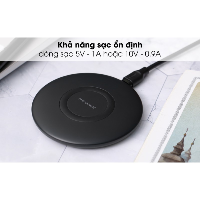 Đế Sạc Không Dây Samsung EP-P1100 Chuẩn Qi Cho S8 S9 S10 S20 Note 20 Note10 Note 9,iPhone 8 X XS 11Pro 12 Pro Vâng