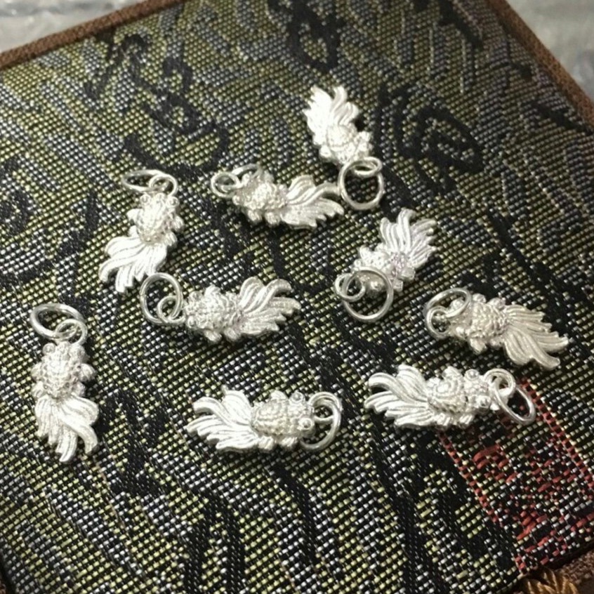 PKB4104 Bạc 925 Hình Cá 7x17MM 1 cái/bịch