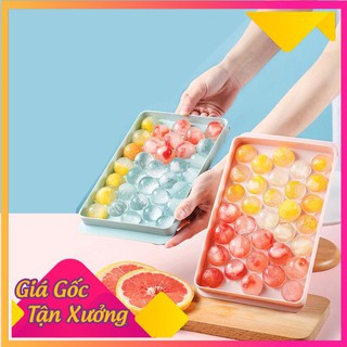 Khuôn Làm Đá, Làm Hoa Quả Trái Cây/ Khuôn Rau Câu, Khay Đá Viên Tròn 33 Viên