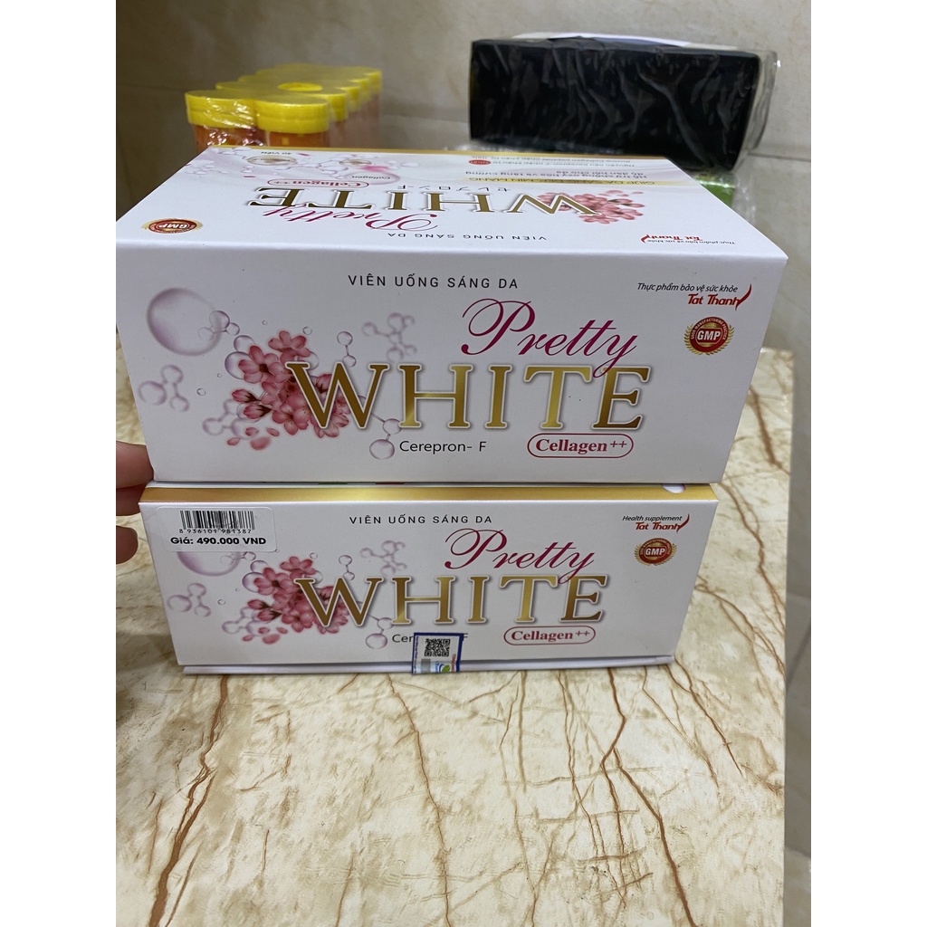 Viên uống Sáng, đẹp mịn màng da Pretty White Cellagen++