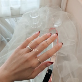 Nhẫn trơn cặp Bạc 925 - Tag ring