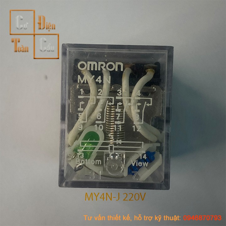 Rơ le trung gian Relay trung gian rơ le kiếng relay kiếng rơ le kính relay kính MY2N-J MY4N-J Omron