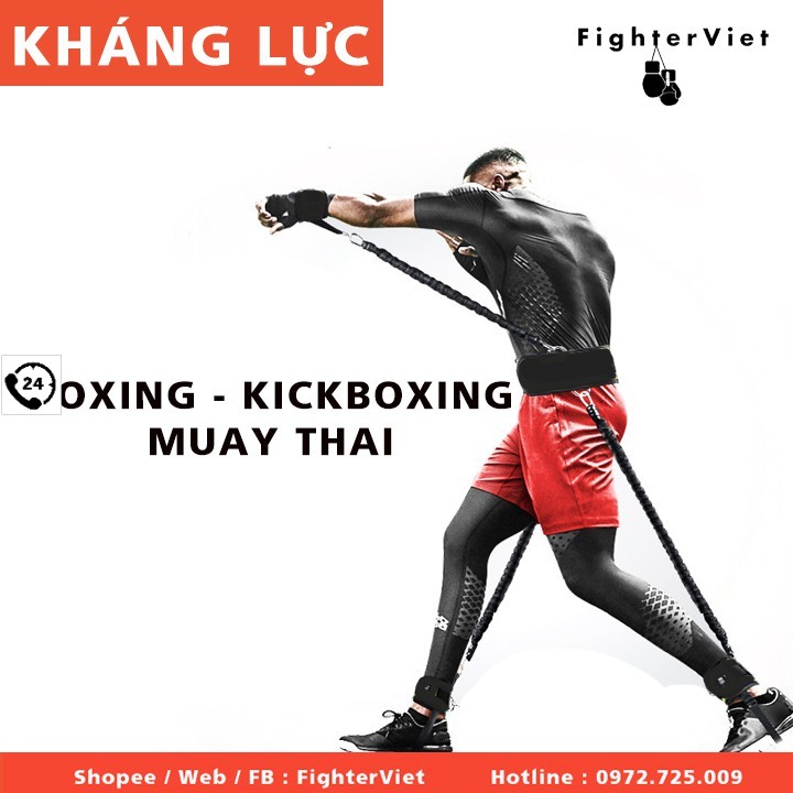 ( SIÊU HOT) Dây Kháng Lực Boxing KickBoxing Muay Thái Mẫu 2020 Dụng Cụ Võ Thuật chính hãng FighterViet
