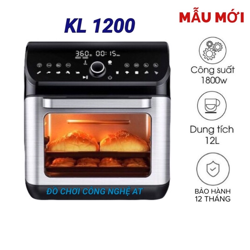 NỒI CHIÊN KHÔNG DẦU KALITE KL1200 DUNG TÍCH 12L TẶNG KẸP VÀ BÌNH XỊT DẦU