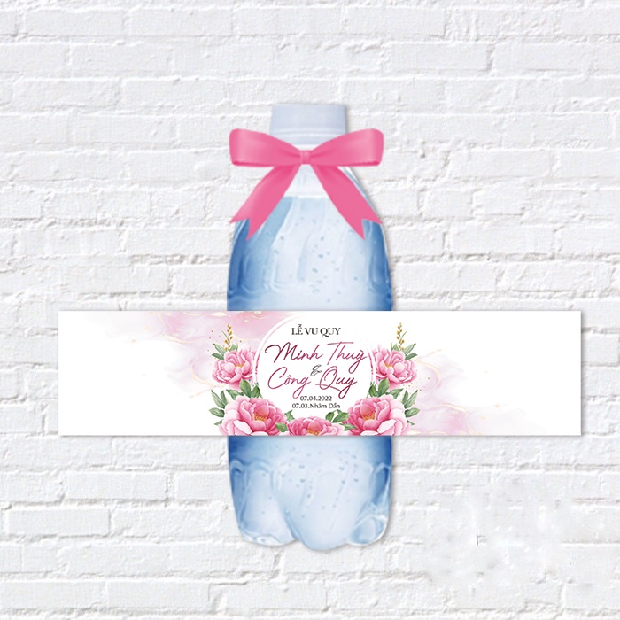 [Ms 01 - 28] Decal Dán Chai Nước - Hình Chữ Nhật Dài