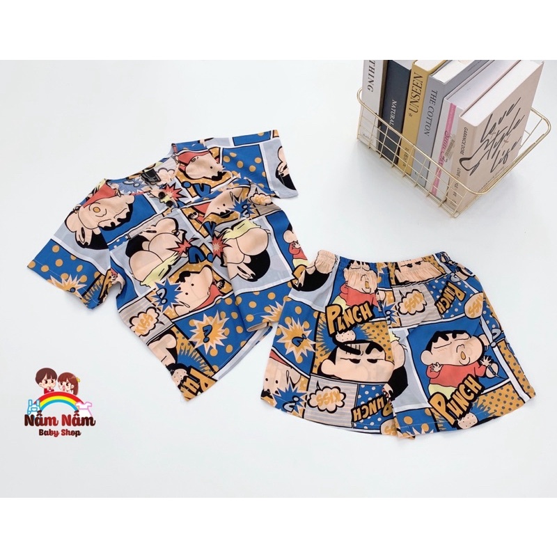 Bộ đùi bé trai nhiều màu vải lanh/tole 2 da hàng xuất F21-Bảo Sam