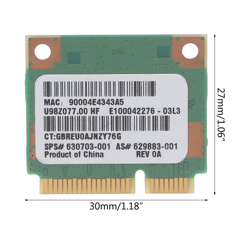 Thẻ Không Dây Mini PCI-e Wlan Cho Will Ralink RT5390 Half Mini PCI-e Wlan 630703-001/670691Phụ Kiện 001 Cho CQ56 57 62 G4 G5 G7 4230S 4330S 4530S