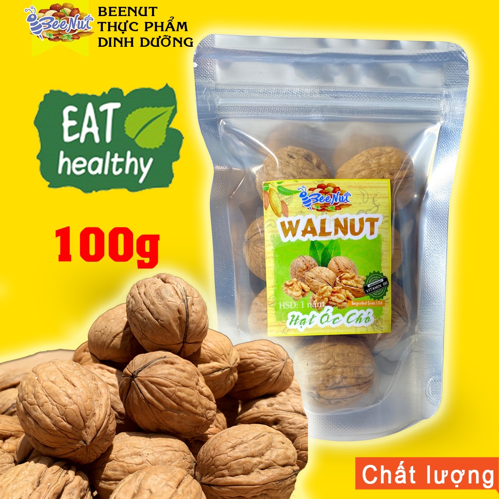 (100g) Quả óc chó Vàng NHẬP KHẨU (Có tặng dụng cụ tách vỏ) - phát triển trí não - đảm bảo (HÀNG LOẠI 1) - BeeNut