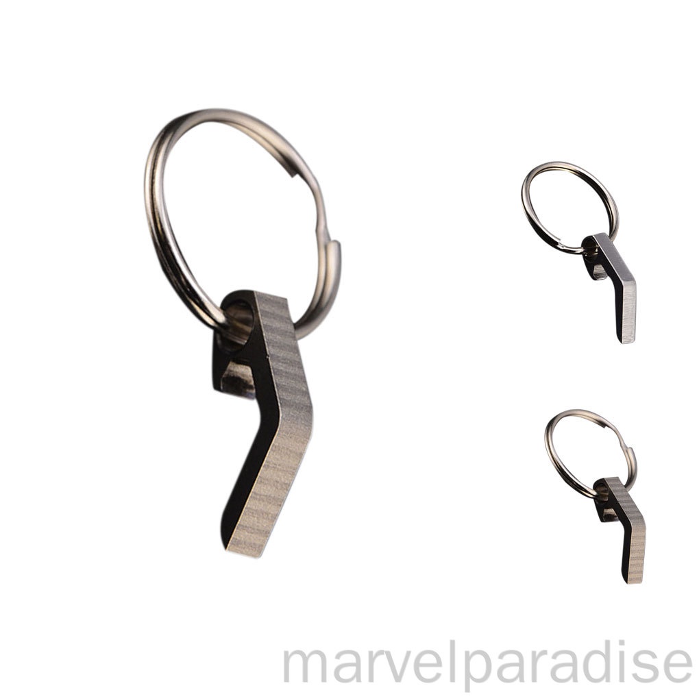 Dụng cụ mở nắp chai bia mini bằng hợp kim titan kèm móc khóa tiện dụng