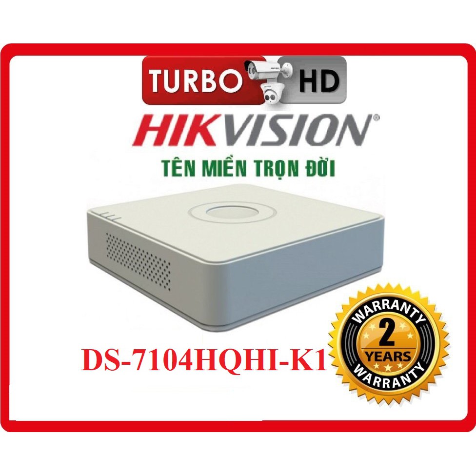 Đầu ghi HDTVI 4 kênh Hikvision DS-7104HQHI-K1 (TURBO HD 4.0) - Hàng chính hãng