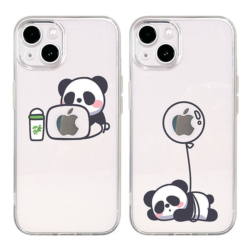 Creative Panda Phone Case Iphone12 Apple 13pro Max All-Inclusive 11 Transparent X Soft XR Case 7/8Plus ZsQe