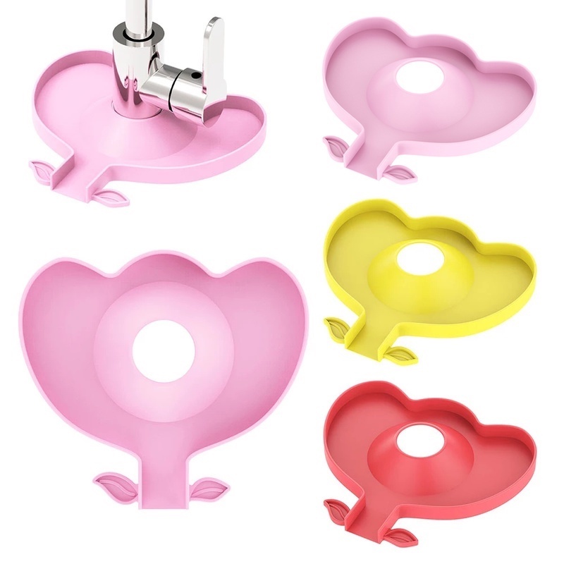 Miếng Lót Silicon Mềm Bền Chống Ẩm Chống Văng Nước Gắn Vòi Nước Bồn Rửa Nhà Bếp / Phòng Tắm